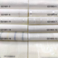 Tissu de rideau en voile transparent jacquard naturel 100% polyester M&Y GS1101-2, respirant, teint en fil, largeur 280 cm, certifié OEKO-TEX