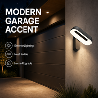 Applique murale LED de jardin 18W, design moderne extérieur, faible éblouissement, effet d'éclairage doux pour entrée de maison et extérieur de bâtiment