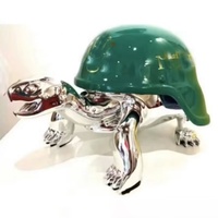 Fournitures d'usine Statues de tortue en résine créative pour la décoration intérieure or Chrome moderne luxe Dollar tortue Sculpture Pop Art