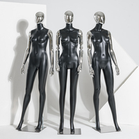 Mannequin de tête de galvanoplastie noire mate à prix réduit Modèle Femme en plastique