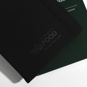 Tùy chỉnh Nhật ký A5 bìa cứng lót Tạp Chí máy tính xách tay với dây đeo đàn hồi biểu tượng tùy chỉnh PU máy tính xách tay da - Product Image 3