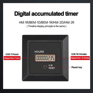 Hm1 HM2 Analog Hour Meter, rotor loại cơ khí hẹn giờ 110V 220V 6 chữ số 8 chữ số LED hiển thị công nghiệp giờ đồng hồ đếm ngược - Product Image 4