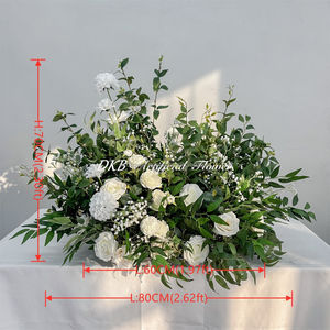 Chemin de table floral artificiel populaire pour mariage, 60 cm, arrangement en rangées pour décoration de mariage - Product Image 2