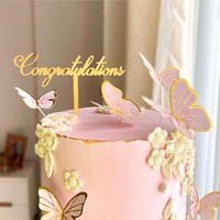 Décoration de gâteau « Félicitations » en acrylique, best-seller, pour la remise des diplômes, fournisseur de décorations de gâteaux pour fêtes