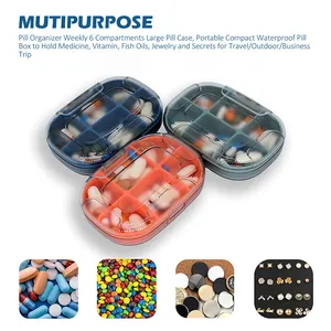 Monthly Pill Box Am/pm Pill Organizer Box For 7 Days 28 Compartments Pill Packaging Box