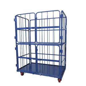 China Hot Selling Stalen Opvouwbare Rolkooi 500Kg Platform Trolley Logistieke Roll Container Fabriek Direct Transport - Product Image 6
