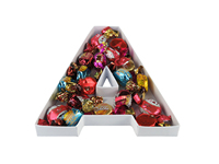 Boîte cadeau en carton en forme de lettre de l'alphabet pour la fête des pères, remplissable de bonbons, chocolat, sucreries