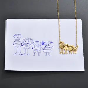 Ontwerp Je Eigen Gouden Plaat Ketting Met Naam Gepersonaliseerde Naam Ketting Arabische Aangepaste Naam Ketting