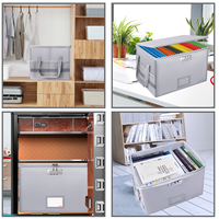 Organizador de archivos plegable grande Caja de almacenamiento de documentos Estuche de documentos impermeable a prueba de fuego