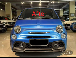 Kit Carrozzeria con Spoiler Nero Lucido e Terminali di Scarico Argento per <span class=keywords><strong>Fiat</strong></span> 500 Stile Abarth 2011-2024 - Product Image 4