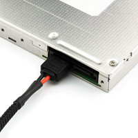 Angitu 5V 20awg Funda Molex Fuente de alimentación Cables adaptadores ultrafinos Molex a Sata Slimline Cable adaptador