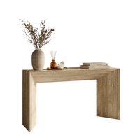 Console d'entrée ultra-étroite en travertin naturel de style italien minimaliste, design Wabi-sabi, fabriquée en Chine pour villa et maison