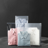 Sacs en plastique transparents avec fermeture éclair, personnalisables, en PE EVA, mats, givrés, biodégradables, pour vêtements, t-shirts, emballages