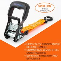 Sangle à cliquet de 1,5 pouces x 10 pieds, sangle d'arrimage à 3 points, attaches robustes pour jet ski Seadoo Waverunner, résistance à la rupture de 3000 lb