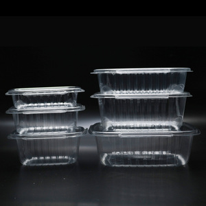 Z43 clear Plastic Salad Container Wholesale Pet Bowl for Fruit and Vegetable Noodle <strong>Tray</strong> with <strong>Fixed</strong> Lid - Product Image 3