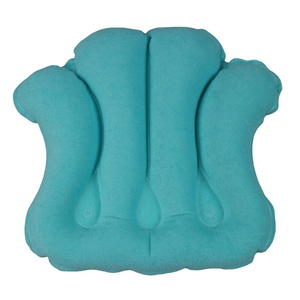 Oreiller de Bain <span class=keywords><strong>Gonflable</strong></span> en Éponge avec Support Cervical et 4 Ventouses pour <span class=keywords><strong>Baignoire</strong></span>, Spa et Jacuzzi - Product Image 1
