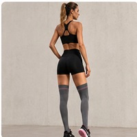 Chaussettes de compression pour femmes au-dessus du genou, soulagement de la fatigue, chaussettes sans couture