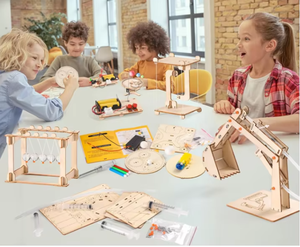 2025 bricolage électrique solaire alimenté voiture Kit d'apprentissage métal-bois <span class=keywords><strong>jeu</strong></span> d'école pour enfants STEM projet de science logique pour le plaisir des enfants - Product Image 5