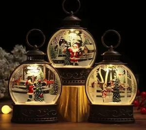 Christmas Train Night <b>Light</b> <b>Battery</b> <b>Operated</b> Warm White <b>Light</b> Home Table Decoration Gift Navidad 2024 Glittering Lantern - Product Image 2