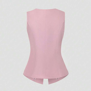 Nouveau <span class=keywords><strong>Gilet</strong></span> <span class=keywords><strong>Sans</strong></span> Manches Col Rond <span class=keywords><strong>Femme</strong></span> 2025 – Tendance et Élégant, Taille Cintrée, Couleur Unie - Product Image 4