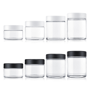 Wholesale Smell Proof Stash Flower Cosmetic Storage Packaging Child Resistant Bottle Clear Child Proof Glass Jar With Lid