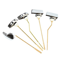 Poignée universelle de chasse d'eau pour réservoir de toilettes en alliage de zinc à montage frontal, accessoire de salle de bain compatible avec la plupart des toilettes
