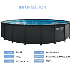 Piscina Rotonda INTEX 26334 con Telaio in Acciaio da 6,1 m x 1,2 m per Intrattenimento Familiare all'Aperto - Product Image 2