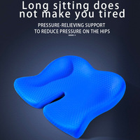 Coussin de siège surdimensionné en mousse à mémoire de forme, design ergonomique, soulagement de la sciatique, décompression, coussin de siège carré amovible et lavable