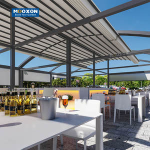 Techo de pérgola retráctil de PVC motorizado Mooxon-Toldo retráctil para espacio vital al aire libre - Product Image 4