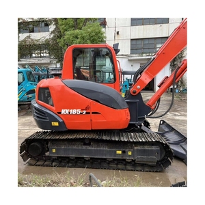 Excavadora Hidráulica de Orugas Kubota KX185-3 Naranja con Cabina, Maquinaria de Construcción Usada con Motor, Caja de Cambios, Bomba y Motor Eléctrico, 8500 kg - Product Image 3