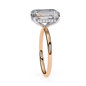 Anillo de Diamantes Moderno en Oro Rosa para Mujer, Clásico, Elegante, para Uso Diario, Diseño con Estilo, Acabado Brillante, Ligero, Ideal para Regalo - Product Image 5