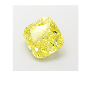 Precision <b>Cushion</b> Cut Fancy Vivid Yellow Lab Grown Diamond Loose Gemstone for Luxury Jewelry Making and Designer Collections - Product Image 3