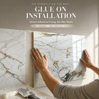 Papier peint imitation marbre, feuille de vinyle PVC, aspect pierre, panneau mural flexible, autocollant brillant imperméable pour la décoration murale intérieure