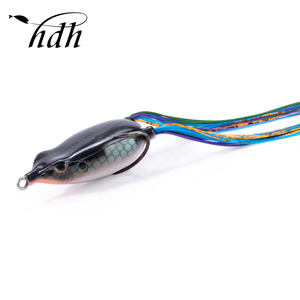 Cebo artificial de rana flotante, cebos de pesca de rana suave, rana de señuelo de 65mm/18g para cabeza de serpiente - Product Image 1