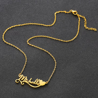 Livraison Directe Certifiée CE RoHS Collier Prénom Personnalisé POD Vente en Gros et Détail Offre Spéciale Cadeaux Personnalisés