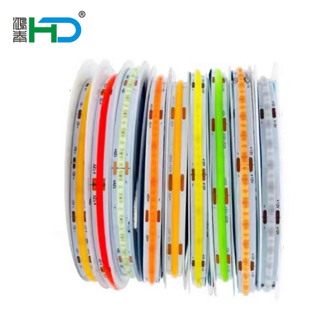 1m Copper LED Strip Light Strings TV Backlight Warm White Cob LED Strips 3000K 4000K 6500K 12V 24V CE Rohs Switch Control IP20