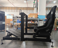 Siège de simulation de course en profilé aluminium 4080, ensemble complet, fauteuil baquet en cuir, support modifié, assemblage facile, cockpit de simulateur