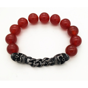 Cuentas espaciadoras de cadena de calavera de acero inoxidable Yunnique de 61 mm y 9 mm para hacer pulseras, accesorios de joyería DIY - Product Image 3