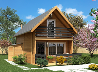 Tiny Home, kit de cabane en acier moderne à 2 étages, entièrement meublé, 2 chambres, 2 salles de bain, maison préfabriquée modulaire, bâtiments de jardin