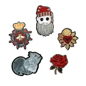 3d Crown Toothbrush Embroidery Human Flower Patch Clothes Decoration Applique Badge