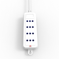 Extension de multiprise à 4 prises en Italie avec prise et interrupteur 16A multi-prises en laiton et cuivre pour prise chilienne 110v/220v