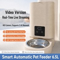 Distributeur automatique de nourriture pour animaux de compagnie intelligent WiFi 6,5 L, contrôle à distance par application, programmable, pour chat et chien, pour la maison
