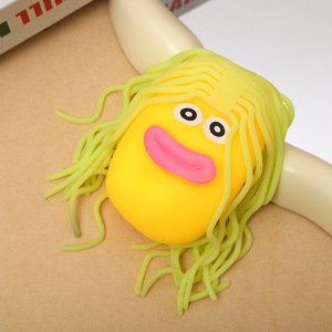 New Instant Noodle Head <b>Squishy</b> Toy Soft Squeeze Stress Relief Fidget Toy Popular Decompression Vent Toy Factory Wholesale - Product Image 4