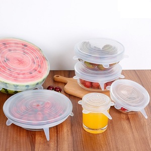 6 pièces de couvercles extensibles en silicone réutilisables, <span class=keywords><strong>couvercle</strong></span> universel en silicone pour bol, <span class=keywords><strong>couvercle</strong></span> en silicone pour pot, <span class=keywords><strong>couvercle</strong></span> en silicone pour la cuisine, couverture alimentaire fraîche pour la cuisine - Product Image 2