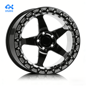 Ruedas Forjadas <span class=keywords><strong>Beadlock</strong></span> Todoterreno de Aleación de Aluminio Pulido, 40mm 30mm, Multirradio, Superficie Cóncava, para Neumáticos de Coche de Pasajeros 5x108 24x14 - Product Image 2