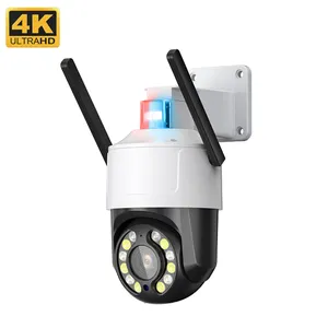 8 एमपी वायरलेस फुल रंग स्मार्ट होम cccTV ptz कैमरा दो तरह से ऑडियो सक्रिय प्रतिरोध 5x ज़ूम आउटडोर 4K वाईफाई सुरक्षा कैमरा