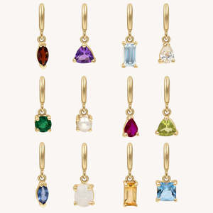 Joyería de Moda Personalizada para Mujer, Colgante de Cobre Chapado en Oro de 18K con 12 Piedras de Nacimiento Coloridas para Collar, Regalo para Creación de Joyas - Product Image 5