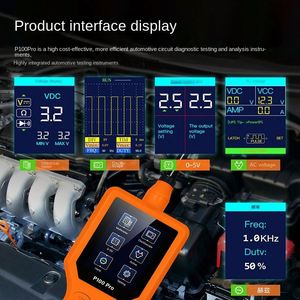 Testeur de circuit automobile P100 PRO, testeur de batterie 12V, affichage numérique, ajustement universel, orange - Product Image 3