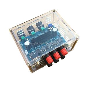 XH-M566 Nuevo Amplificador Digital <span class=keywords><strong>2.1</strong></span> de Alta Potencia TPA3116D2 50w x 2 100 x 1 (graves) Amplificador de Audio Estéreo + Subwoofer en Caja de Acrílico - Product Image 1