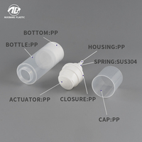 Flacon pompe mousse sans air vide en plastique 50ml 80ml 100ml pour savon liquide, emballage cosmétique et soins personnels